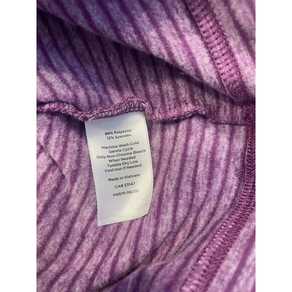 Talbots Women’s Medium Purple Striped Cowl Neck Pullover Sweatshirt Athleisure - Picture 6 of 9